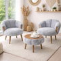 Atelier Del Sofa Juego de Sillones y Mesa de Café Star - Grey